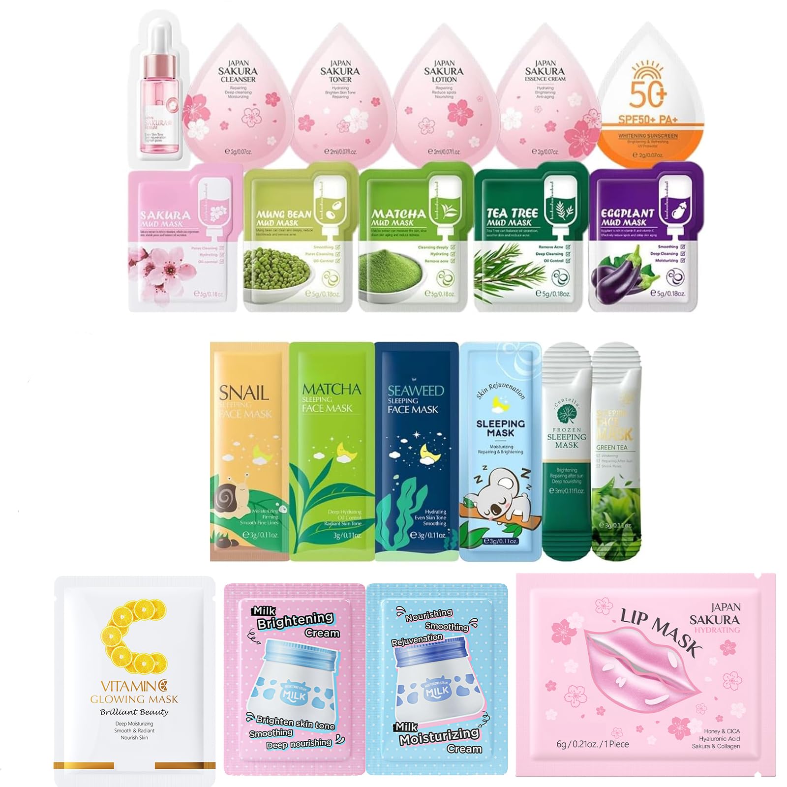 35PCS Pamper Gifts for Women Face Masks Skincare Set