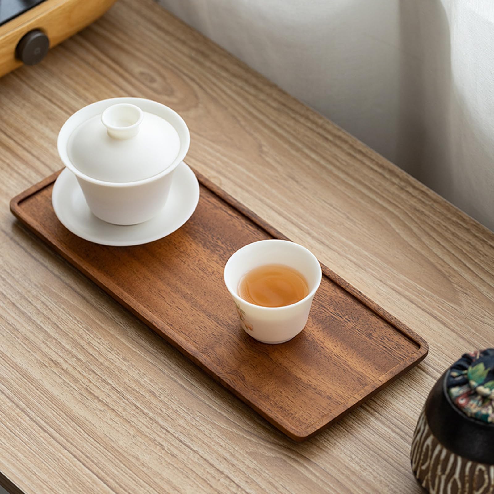 Amazon｜木製長方形トレー, 30cm×12cm, 胡桃木, ナチュラルブラウン