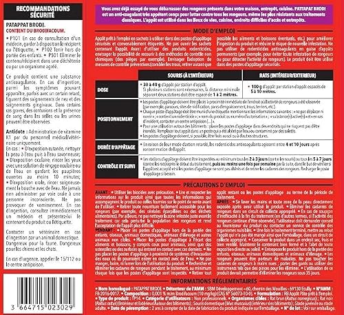 Caussade Anti-Rats & Souris - 15 Sachets Pâtes - 150g – vue 3