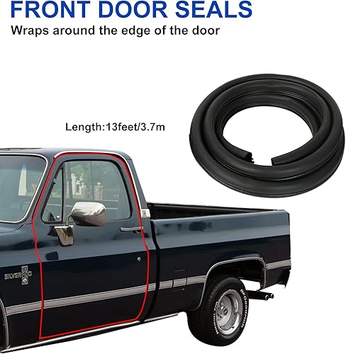 Miniatura 3 de Kit de burlete de goma para ventana de puerta delantera, compatible con Chevy C10 C20 C30 K10 K20 K10 K20 K30 R1500 R2500 R3500 GMC Suburban C1500