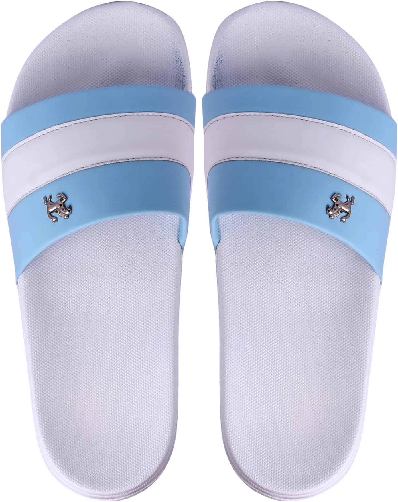 PERY-PAO Mens Stylish Sliders Black, Grey, Sky Blue, White Boys Slippers