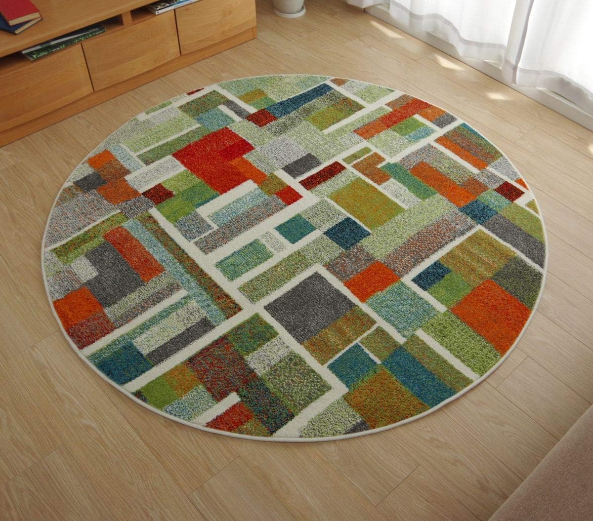 ラグ カーペット ウィルトン 織り エデン 約160cm 丸 円形 マット 抗菌