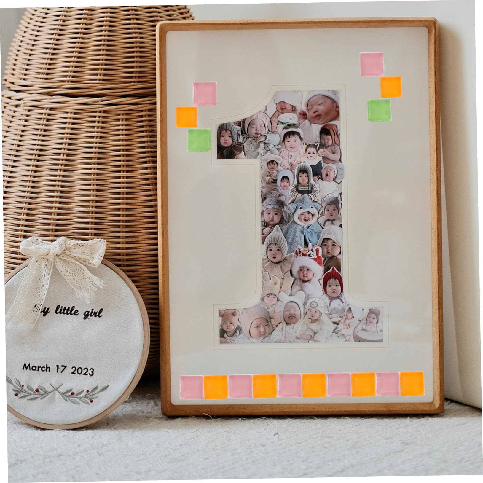 HOMSFOU Vetro per DIY Kit Mosaico Vetro Quadrato per Progetti Creativi Facile da Usare Sicuro per Adatto per Decorazioni e Attività