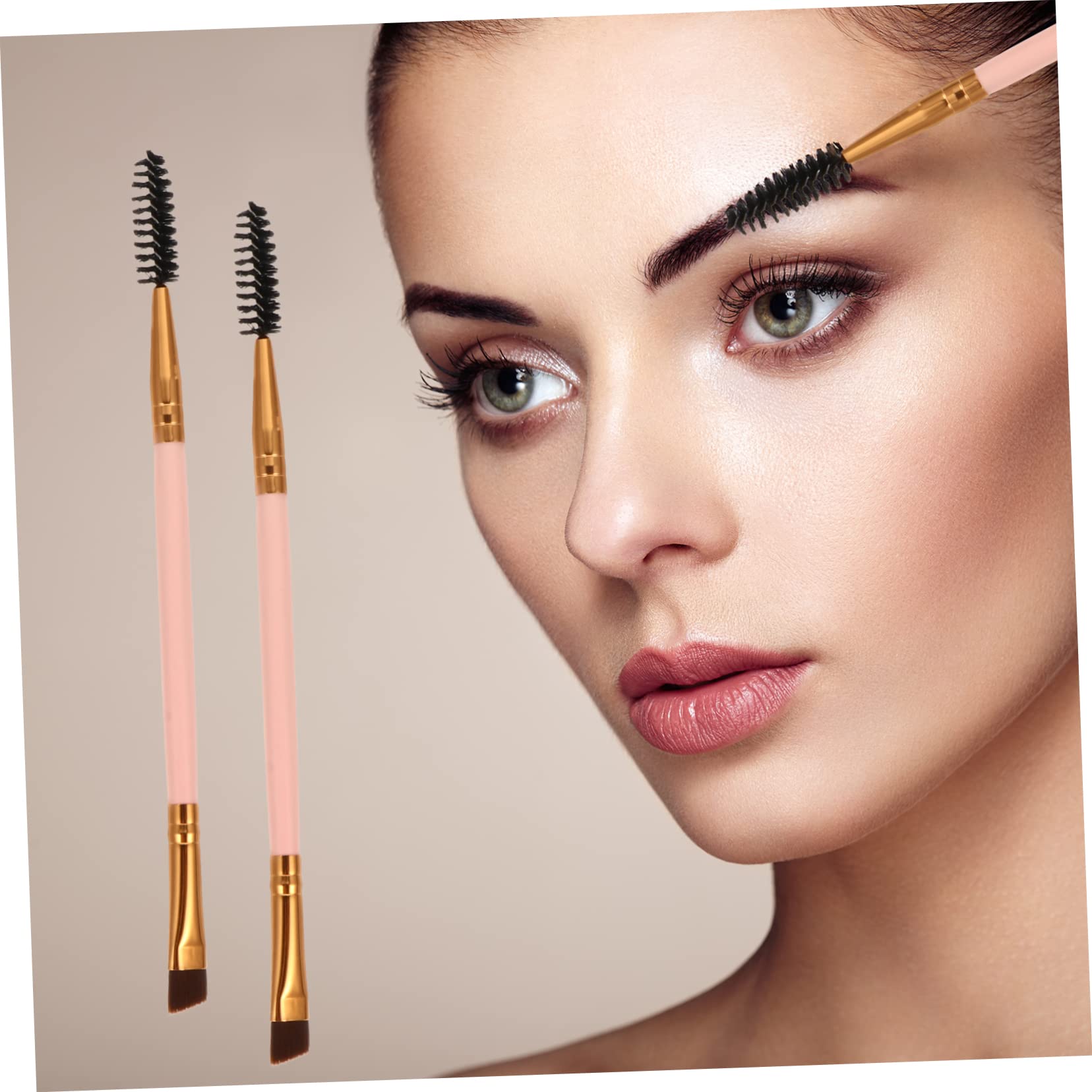 POPETPOP 18pezzi Pennelli Per Sopracciglia e Mascara Pennelli Angolati Per Make-up Occhi Strumenti Di Bellezza Comodi e Resilienti Per Sopracciglia Naturali e Definite