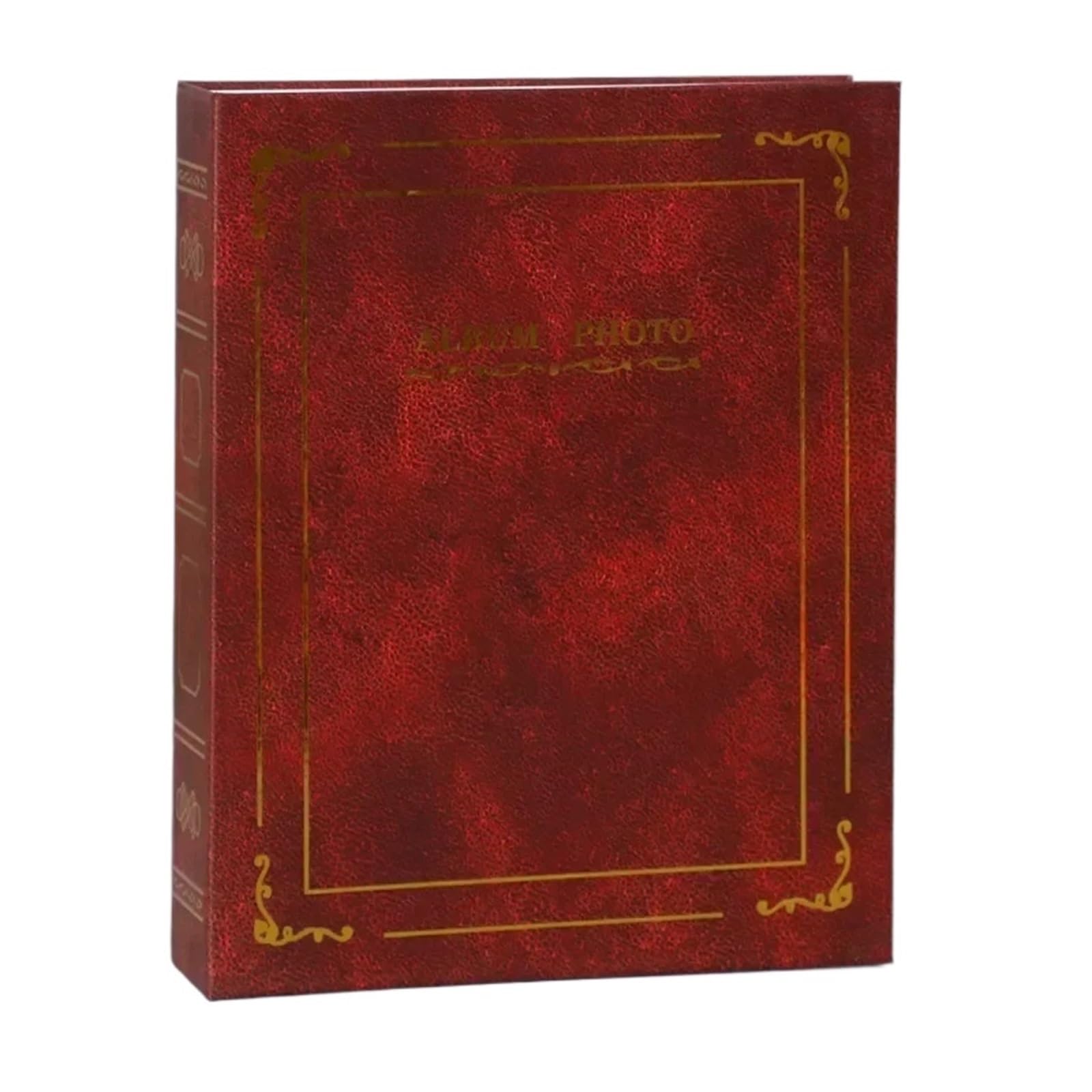 Scrapbook Fotoalbum Home 6 Zoll Familie 200 Fotos 10x15 cm Bild Kunst Fotoalben Interstitial Album Klassische Retro Fotoalbum Sammlung(RED)