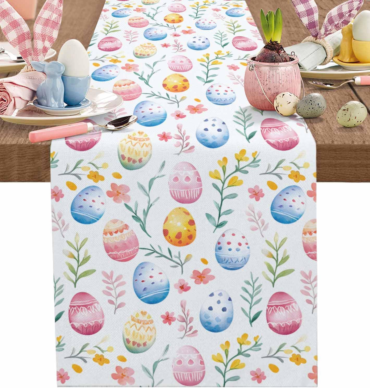 Fall Thanksgiving Placemats Set of 6 Pumpkin Table Mats for Kitchen Dining Table, Farmhouse Heat-Resistant Cotton Linen Place Mats for Indoor Outdoor Parties Holiday Decoration, Teal Grey White