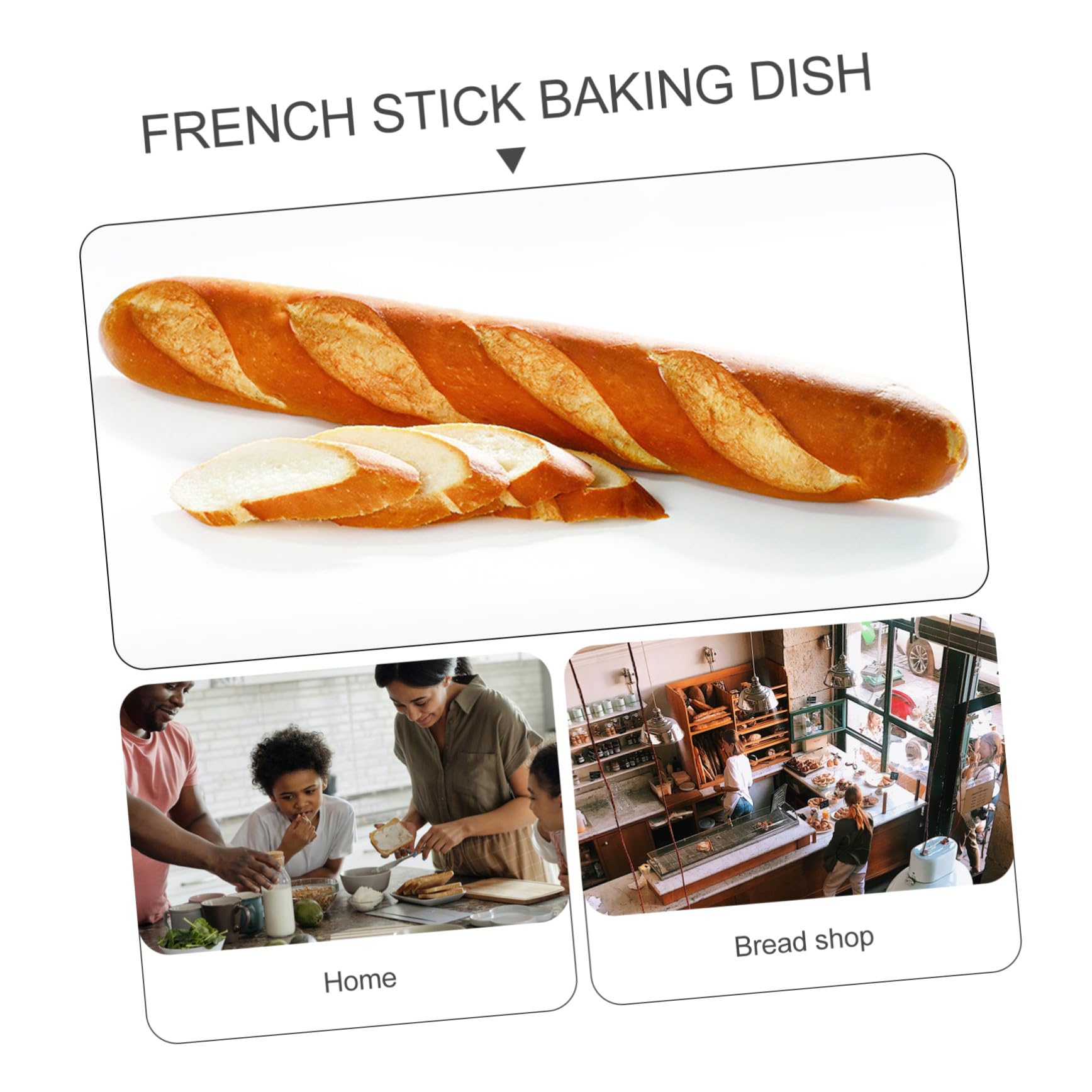 BESTYASH Backblech aus Edelstahl Wellenform Baguette Backform für Französisches Brot Antihaftbeschichtet Backzubehör für Heim und Profi Backen