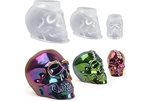 Actvty Skull Resin Mold, 3D Silicone Skull Head Molds