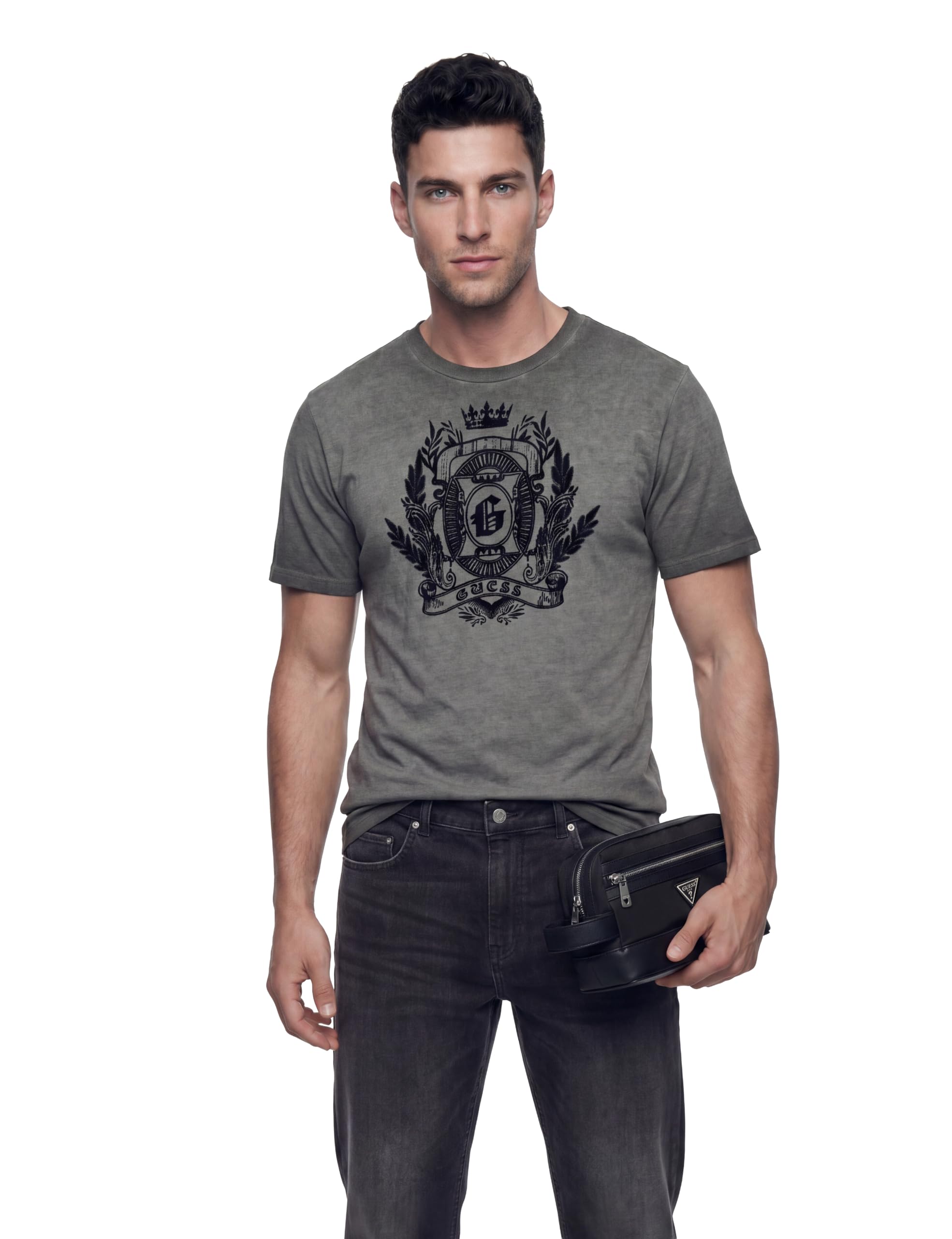 Guess Herren Accessoire Berlin Small Necessaire Schwarz