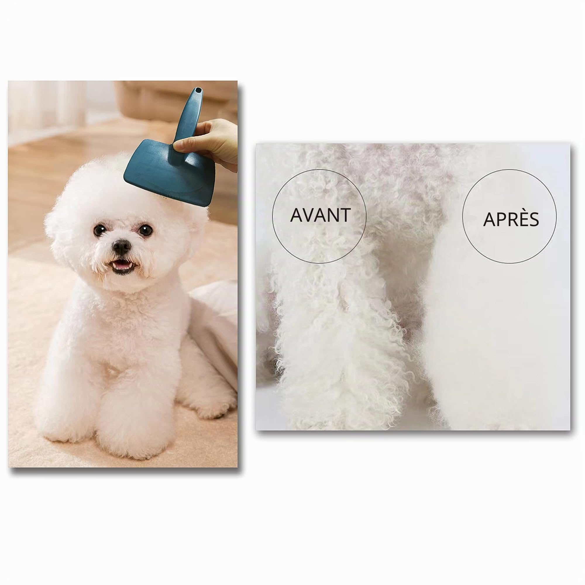 Golden Doodle & Caniche Brosse pour le toilettage, brosse extra longue pour chiens Goldendoodles, pour chiens à poils longs/bouclés, élimine les poils morts, sous-poil (2,7 cm)