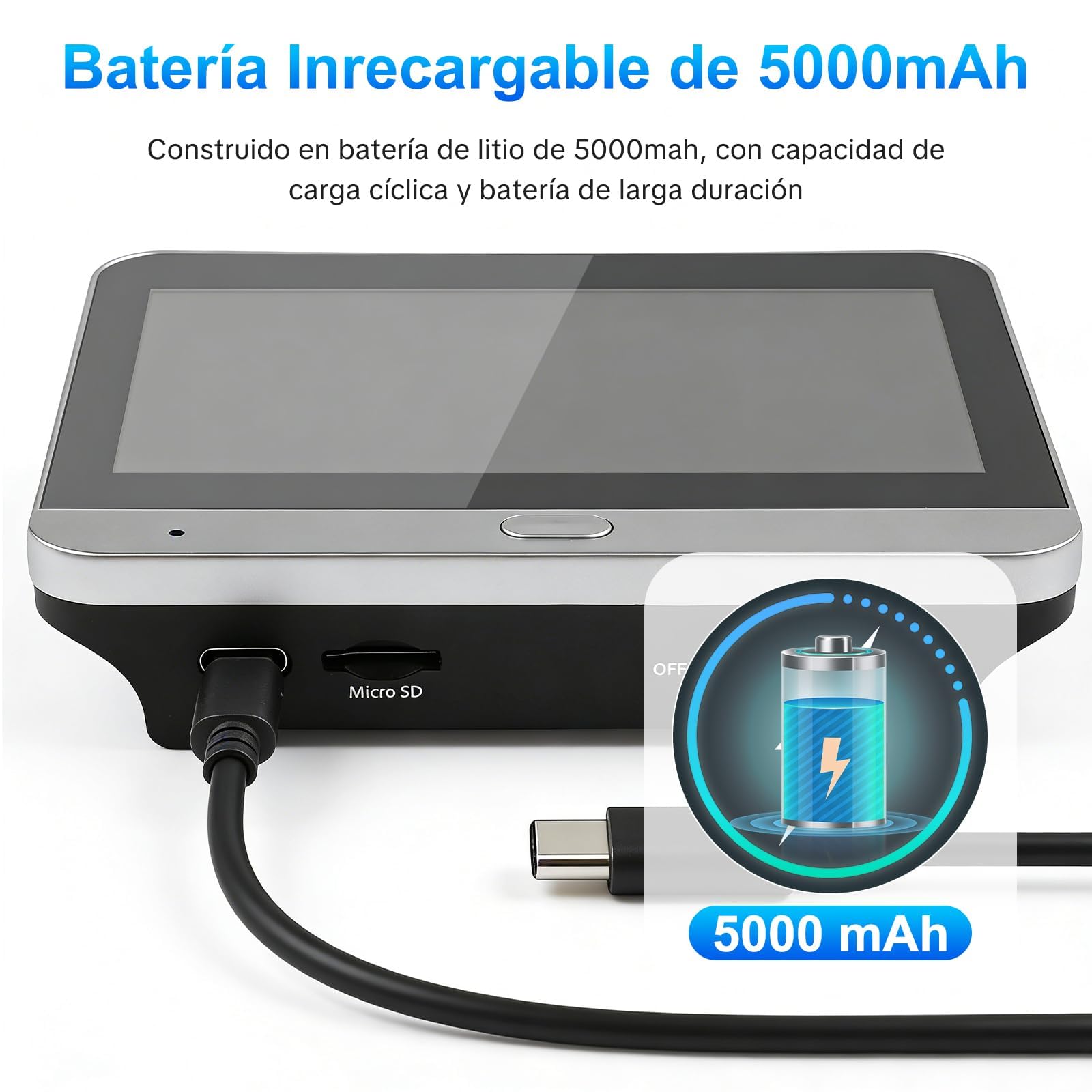 Cámara de Mirilla Digital Inteligente con Conexión WiFi de 2,4 GHz, Cámara Gran Angular de 1080p, Pantalla LCD de 4,3 Pulgadas, Detección de Movimiento PIR, Visión Nocturna y Batería de 5000 mAh