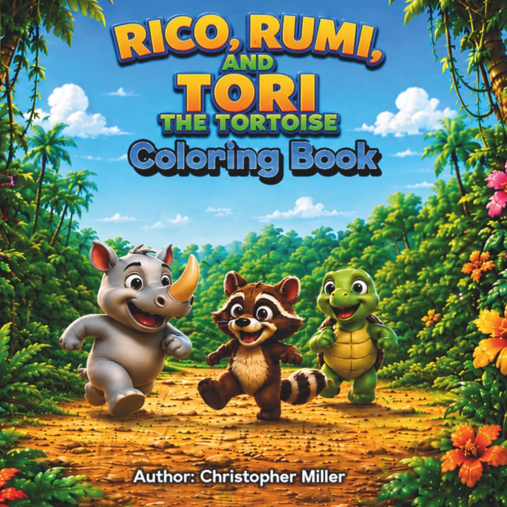 Rico, Rumi, and Tori the Tortoise: Coloring Book (The Adventures of Rico & Rumi: Coloring Book Series)