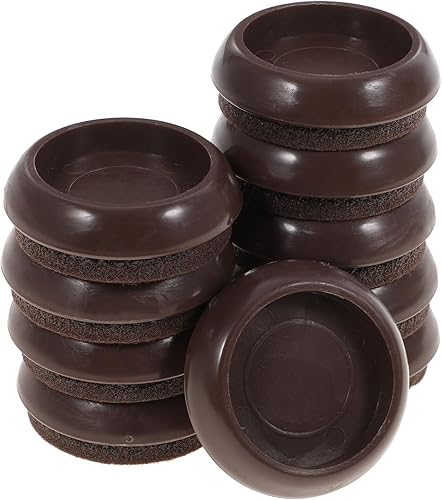 Cabilock Protectores de suelo para patas de sofá, 10 unidades, almohadillas de fieltro, tazas para sillas mecedoras, protector de piso de madera dura