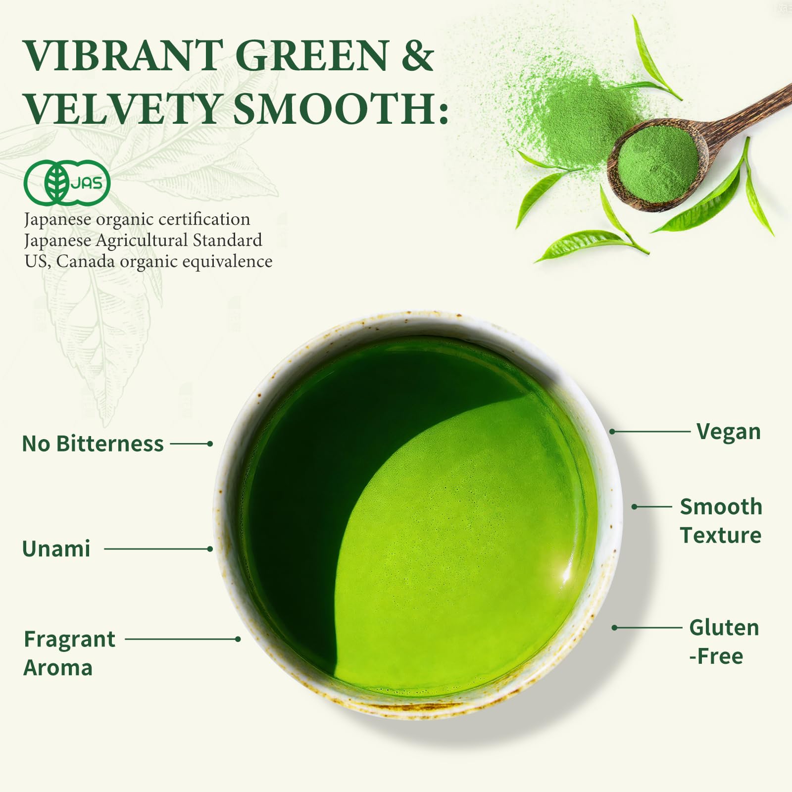 KANEMATSU Ceremonial Grade Matcha Powder Tin1 76oz 50g Class AA Japanese JAS Certified Organic Matcha Pure First Harvest — view 3