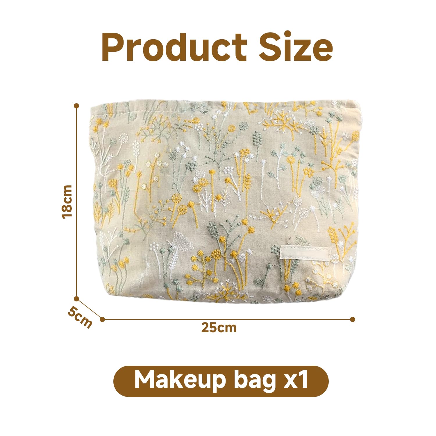 1 Piece Embroidered Cosmetic Bag, Ele Cosmetic Bag, Retro Cosmetic Bag, Floral Cosmetic Bag, Portable Storage Bag - Image 2