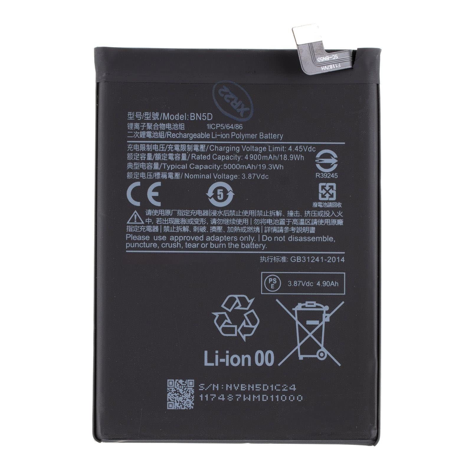 ELLENNE Batería para Xiaomi BN5D Redmi Note 11/11S/Poco M4 Pro + herramientas | Batería para XIAOMI BN5D REDMI NOTE 11 / NOTE 11S / POCO M4 PRO 4G 5000MAH - Nueva con kit de herramientas para el desmontaje