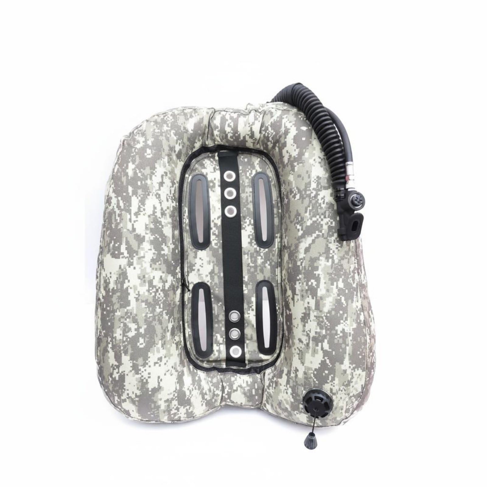 Dispositivo de Flotabilidad de Buceo Dorsal Vejiga Conjunto para Tanque Único Levantamiento de 45 Exterior Nylon 1050D y Vejiga Interna 420D Inflador