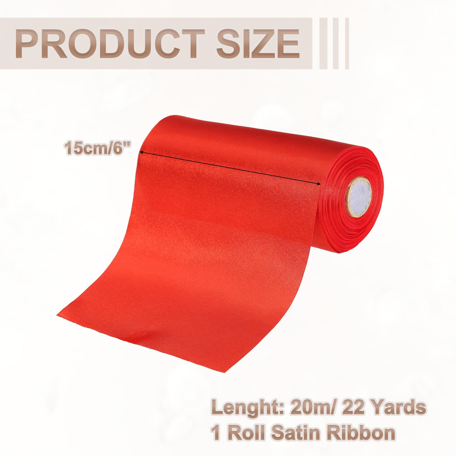 PATIKIL 6 Inches x 22 Yards Satin Ribbon Roll - Image 2