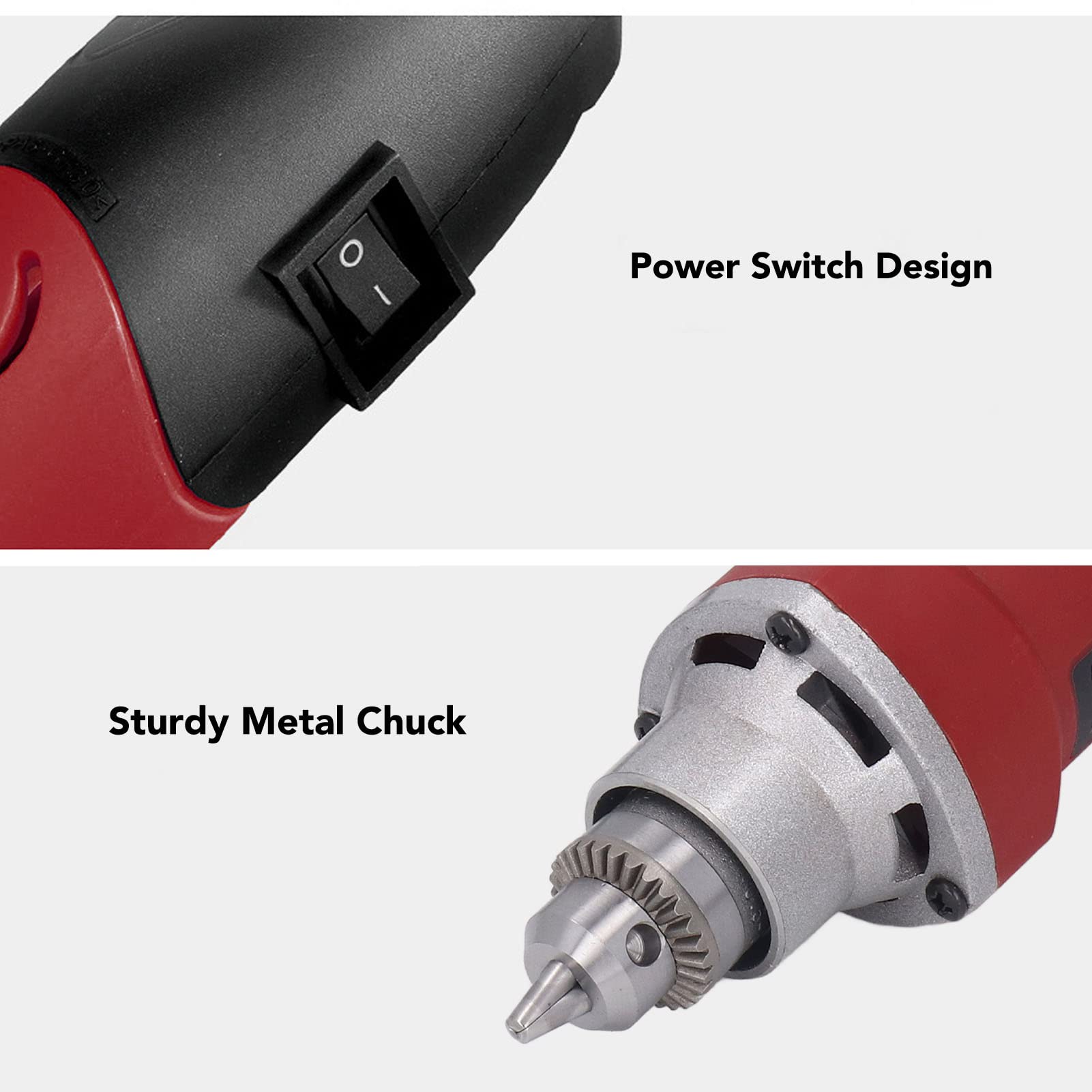 Amoladora Eléctrica de Matriz 280W 8000 a 33000RPM Amoladora Recta Ajustable Enchufe UE 220V, Material ABS para Cortar, Pulir, Taladrar