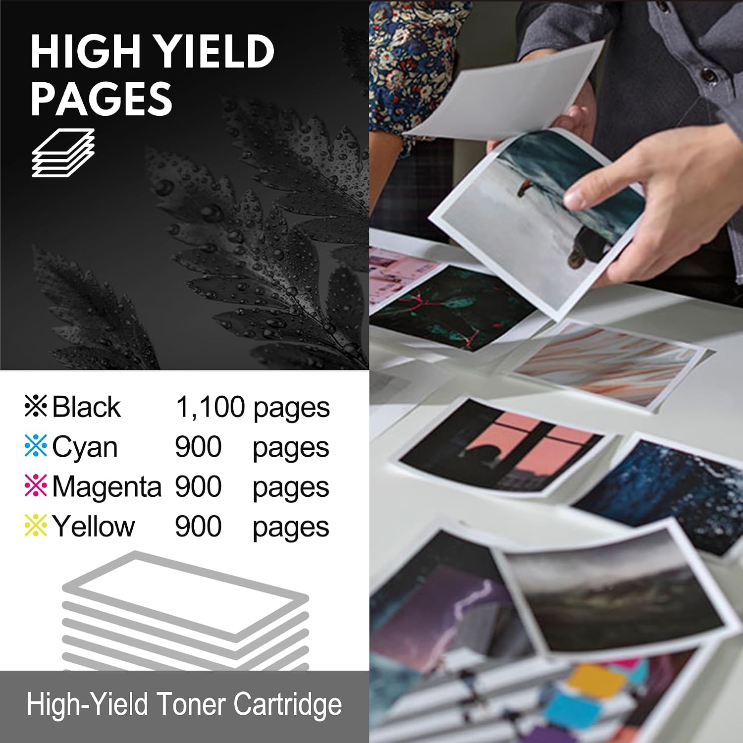204A Black Cyan Magenta Yellow Toner Cartridge 4 Pack Replacement for HP 204A Toner Cartridges Color Pro M154a M154nw MFP M180n M181fw M181fdw M180nw Printer | CF510A CF511A CF512A CF513A
