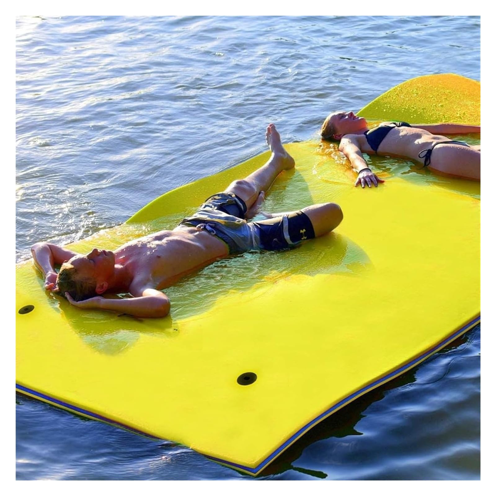 Tappetino galleggiante in schiuma XPE resistente agli strappi, per divertimento ricreativo, perfetto per spiaggia, lago e oceano, accessorio durevole per sport acquatici