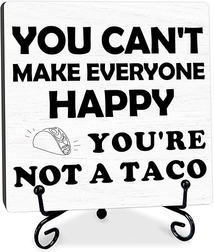 Miniatura 21 de Letrero de madera positivo de oficina con soporte de metal, I Match Energy, placa de madera inspiradora, regalo para mujeres y hombres, decoración