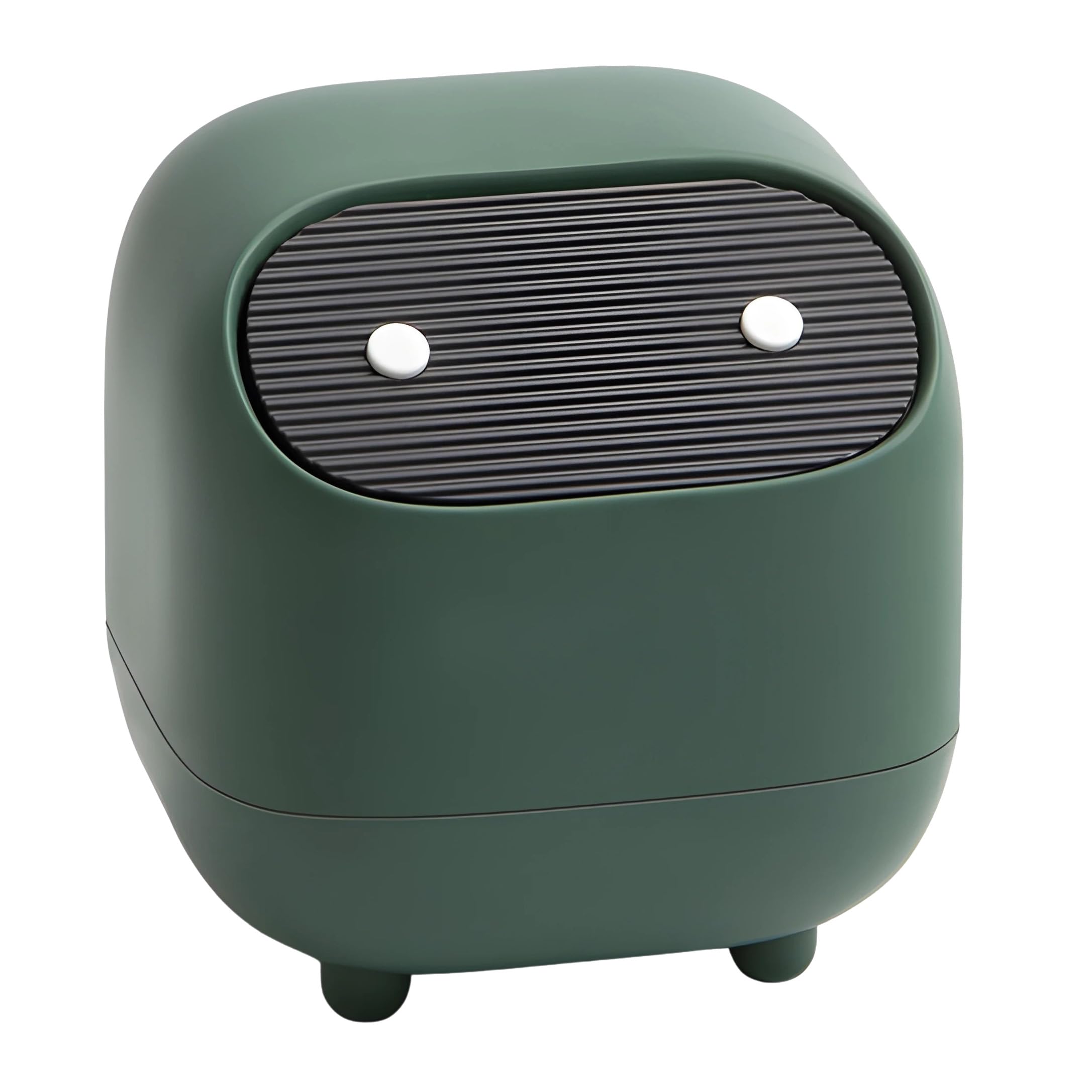 STORE 2508 Cute Portable Press-Top Mini Trash Can, Small Plastic Fancy Desktop Dustbin Waste/Garbage Disposal for Home, Office, Bathroom, Bedroom, Kitchen, Car, Work, Study Table (Green)-image-25