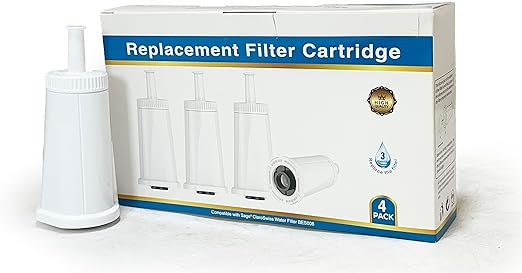 Nispira BES008 Water Filter For Sage ClaroSwiss for Breville Coffee Maker Espresso Machine Oracle Touch BES990, Bambino Plus BES920, Barista Pro BES878, Barista Express, Barista Touch BES880, 4 Packs