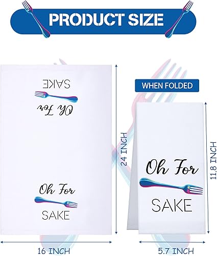 Miniatura 2 de Patelai 4 toallas de cocina divertidas con divertidos dichos lindos juegos de paños de cocina decorativos divertidos para inauguración de la casa,