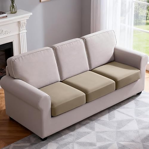 Miniatura 34 de TAOCOCO Fundas de sofá modular, fundas elásticas de cojín para sofá seccional en forma de L, 4 fundas de asiento seccionales, protector de muebles