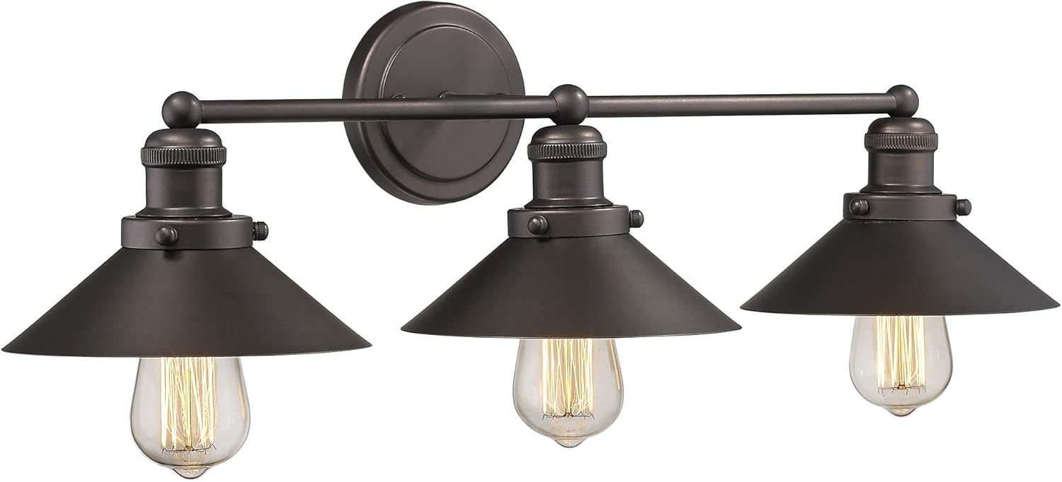 Emliviar 3Light Bathroom Vanity Light Fixtures in Oil Rubbed Bronze