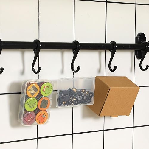 Miniatura 3 de Blulu 1500 Piezas Etiquetas Colgantes Transparentes con Ranura Agujero Pestañas Colgantes Autoadhesivas Etiquetas Colgantes Transparentes Plásticas