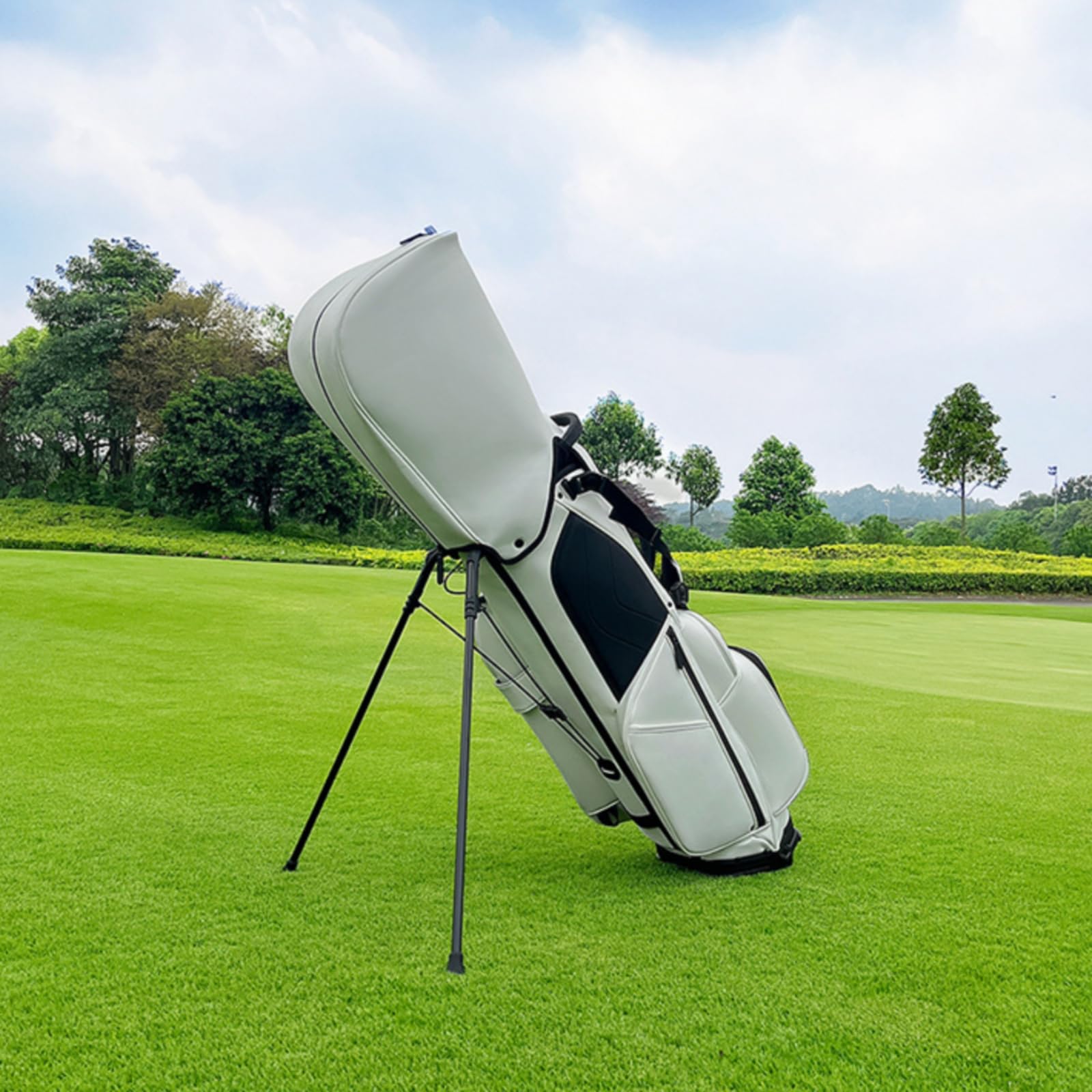 Freistehend Golftasche mit Standfüßen, Weiß