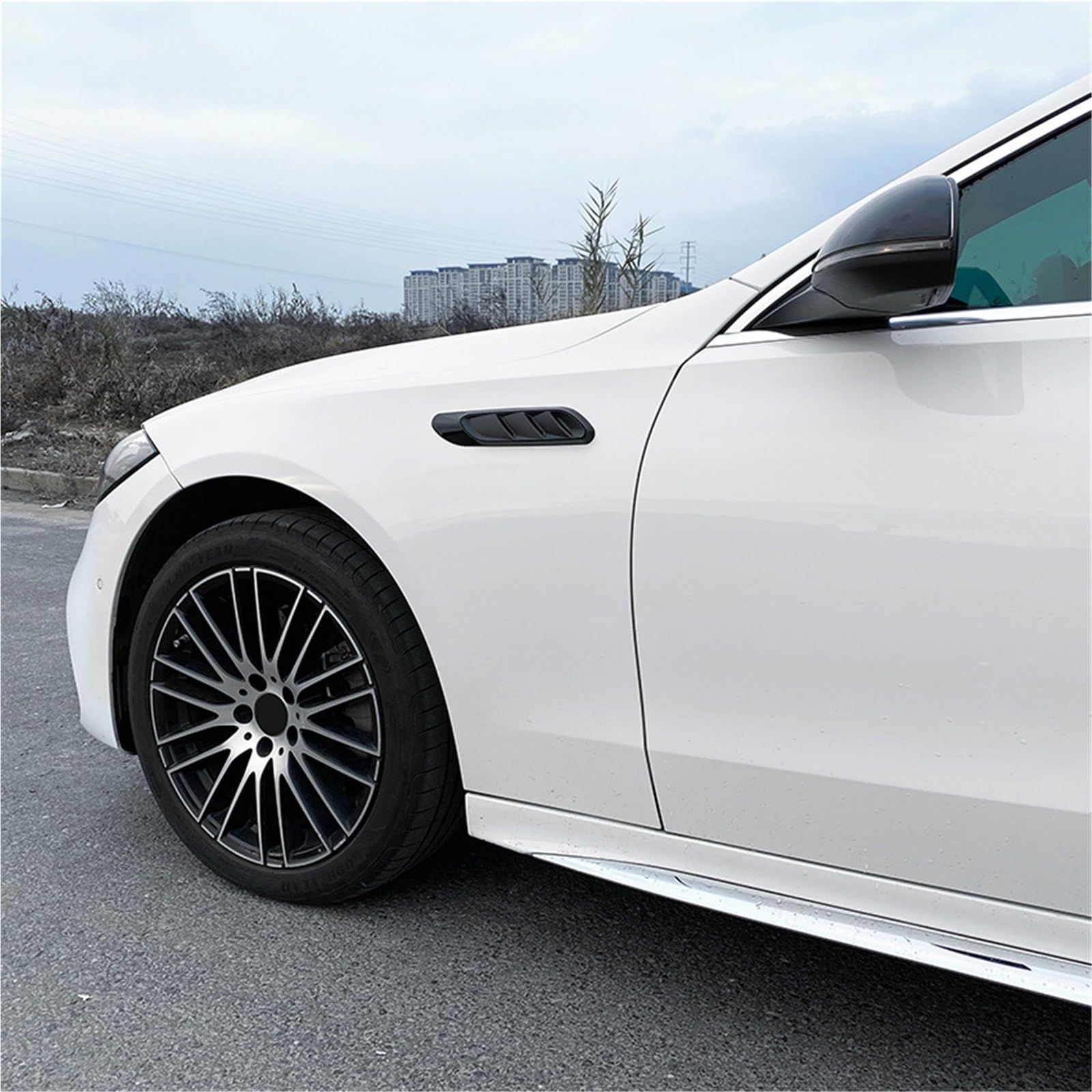 Do klasy C W206 2022 + C200 C260 Kratka wlotu powietrza | Modyfikacja naklejki samochodowej wylotu powietrza(Piano black)