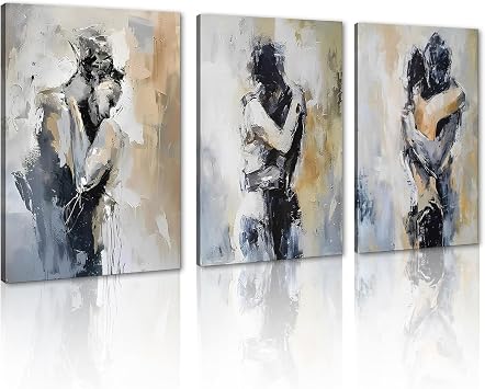 Novatique Sexy Canvas Wall Art Abstract Sexy Lady Canvas Poster Wall Decor Abstract Modern Sexy Mural Girl Artwork for Living Room Bedroom Bathroom, 24" x 36" x 3Pcs