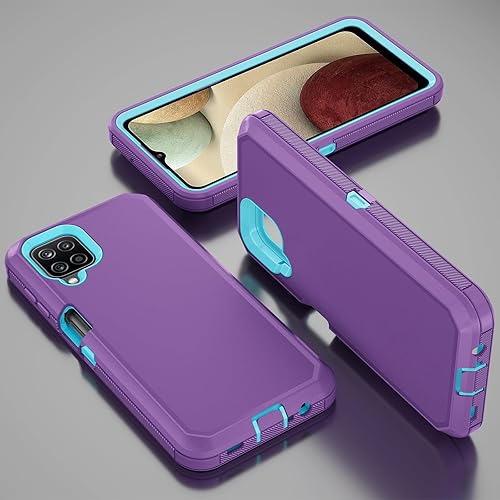 Miniatura 6 de Jiunai Funda para Samsung Galaxy A12, 2 en 1, de doble capa, a prueba de golpes, protección contra caídas, deportiva, híbrida, resistente, cubierta