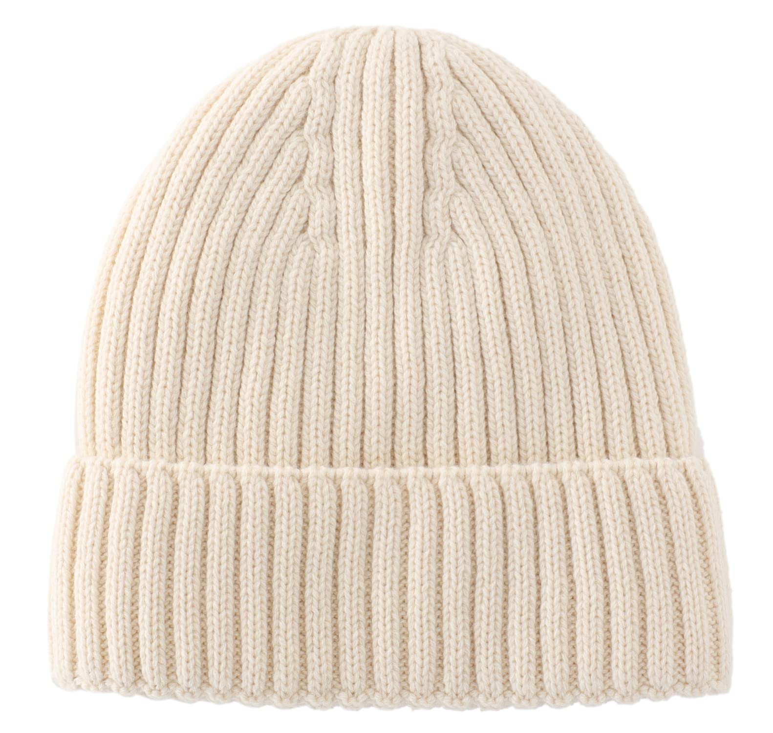 Connectyle Fleece Lined Knit Beanie for Men Women Warm Wool Beanie Skull Cap Acrylic Watch Hat Beige
