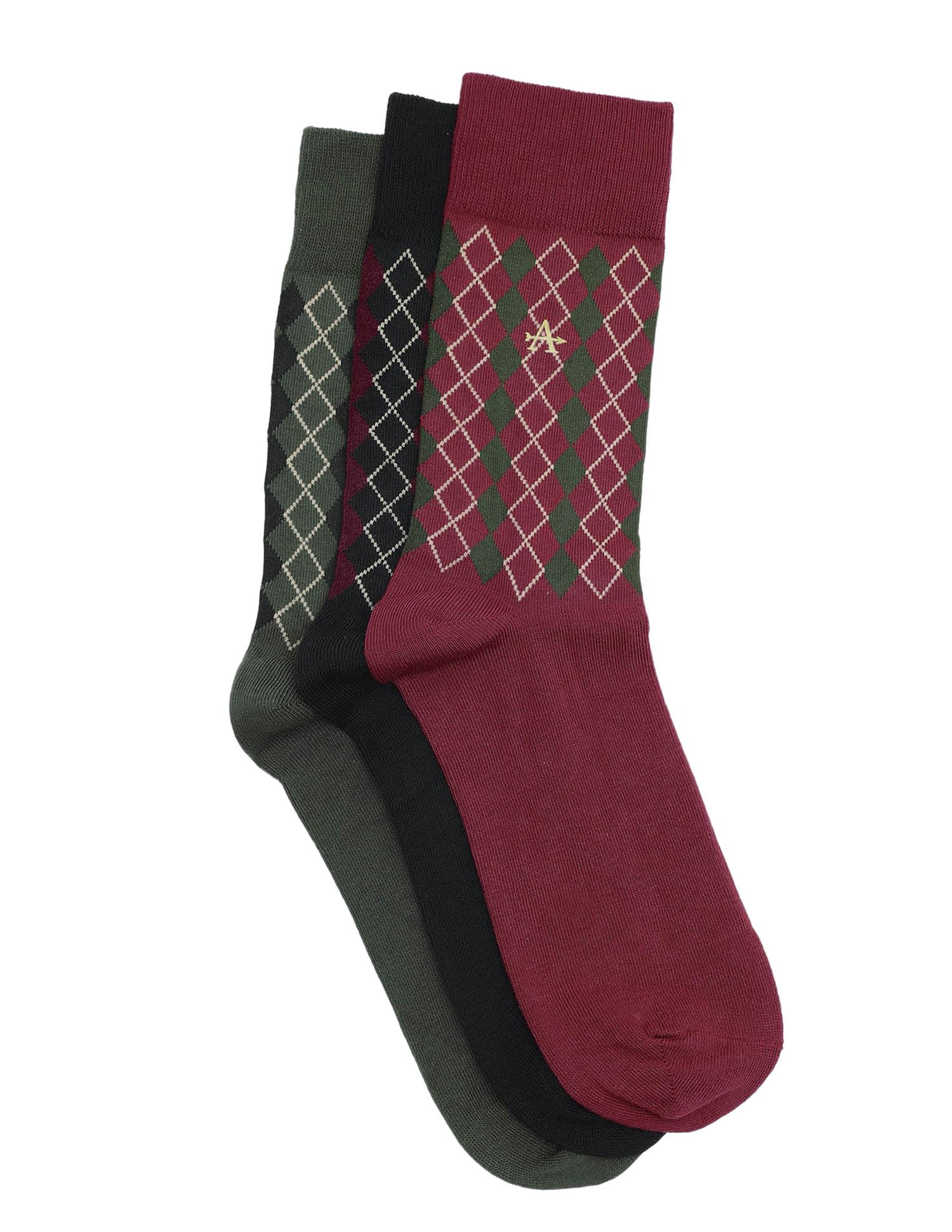 Mens Geometric Multicolor Socks-image-27