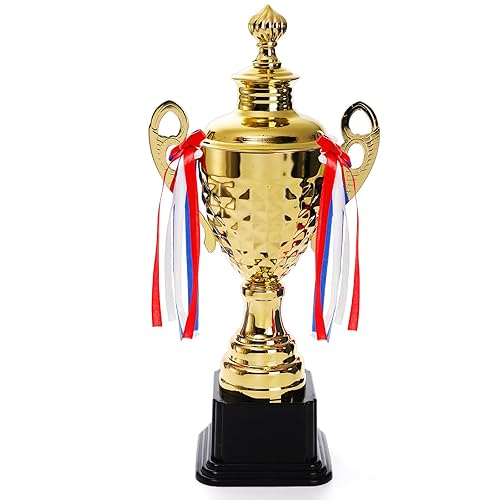 Fasmov Large Trophy Cup, Gold Trophy Award Cup for Sports,