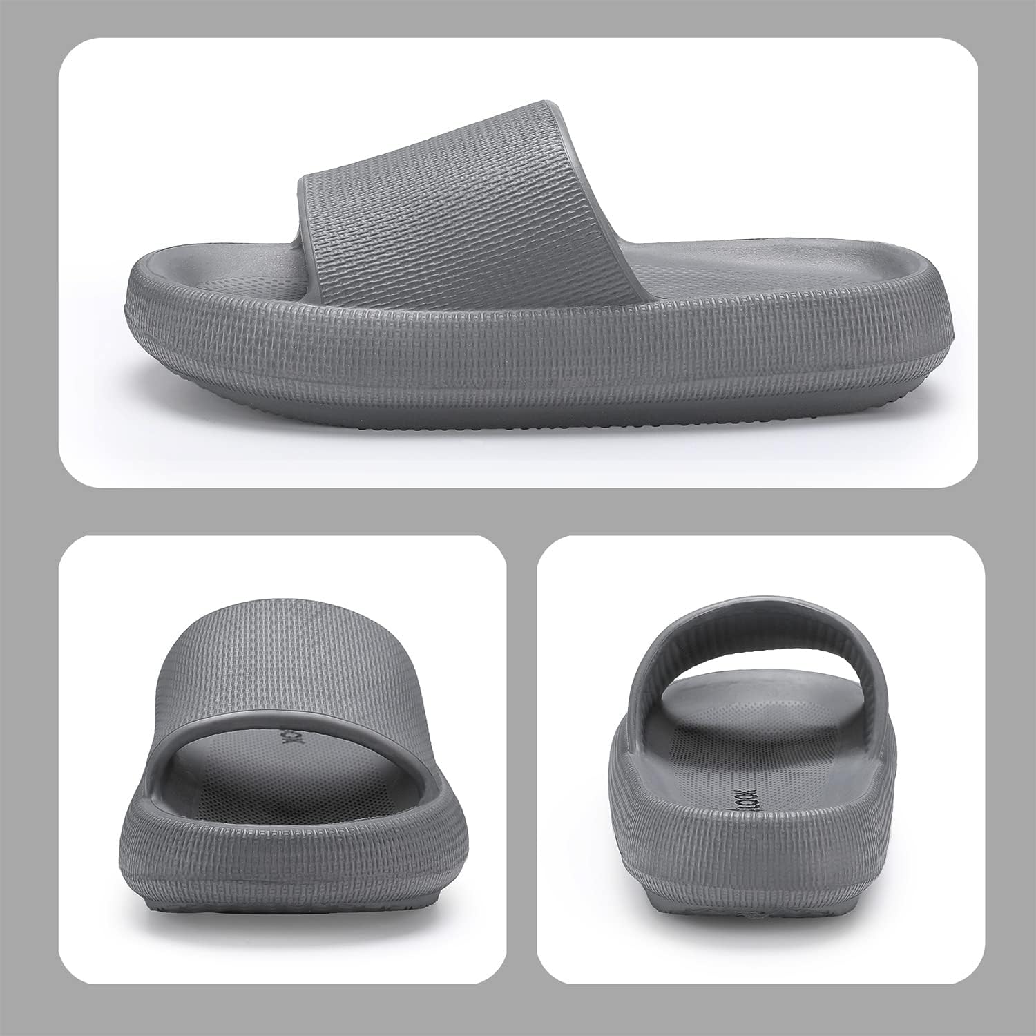 Cloud Slides for Women Men Quickly Dry Non-Slip Pillow Sandals, Soft Thick Sole Indoor and Outdoor Shower Slippers - Image 2