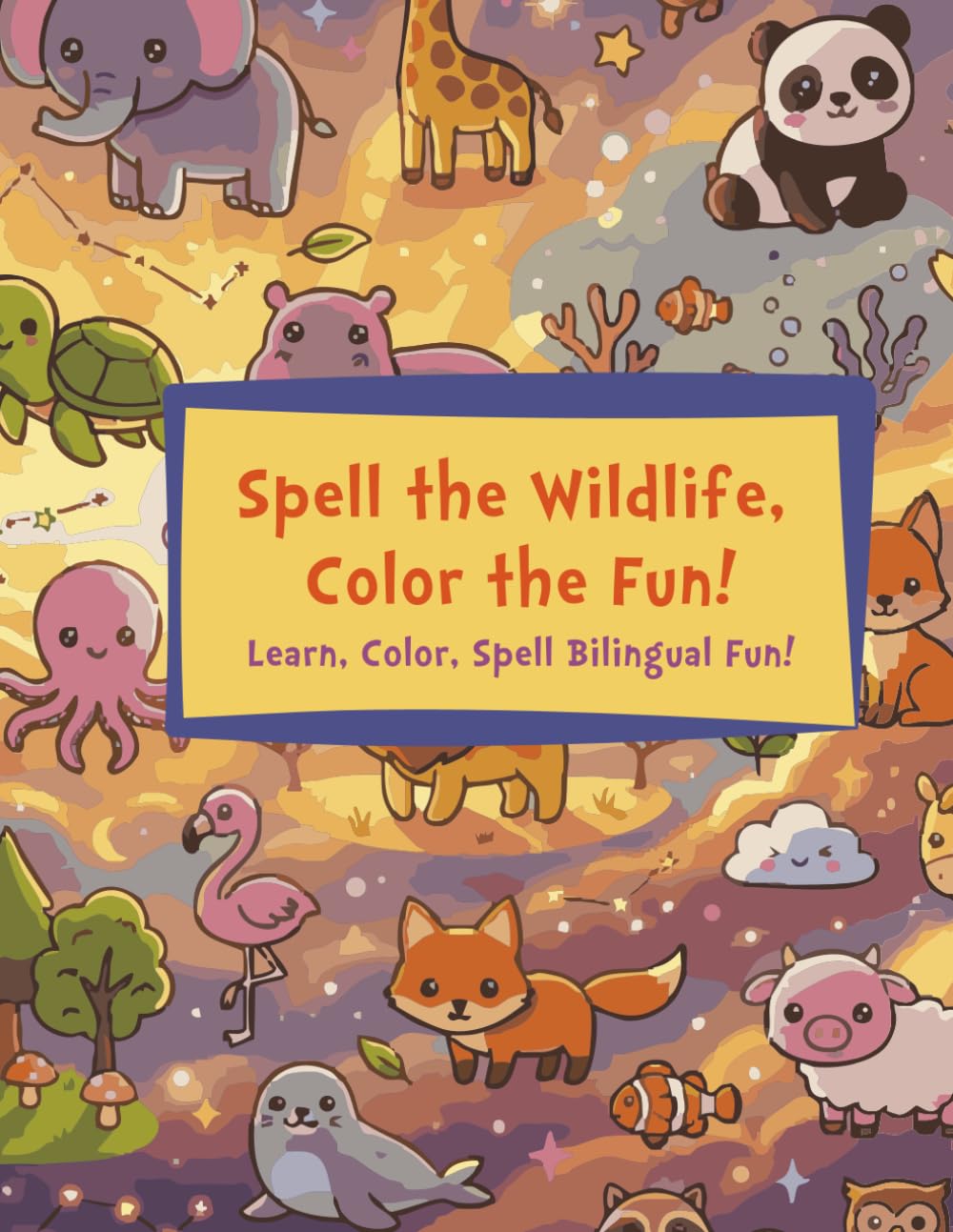 Spell the Wildlife, Color the Fun!: Learn, Color, Spell Bilingual Fun!