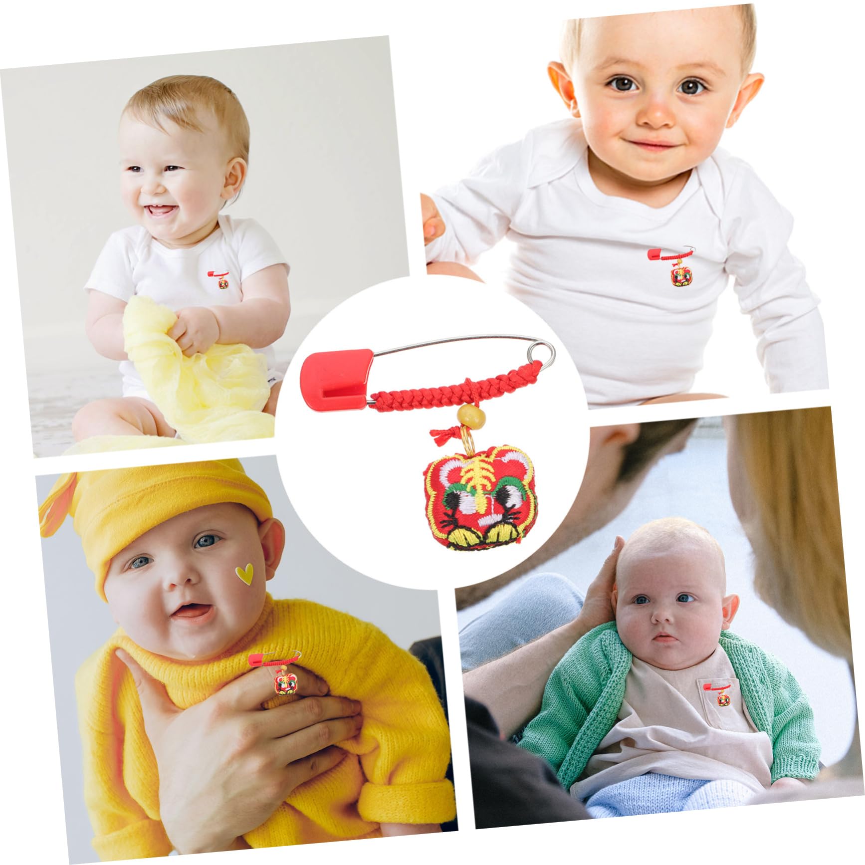 3 Set Di Spille Di Sicurezza Per Pannolini Per Bambini Spille Decorative Per Vestiti Alla Moda Materiale 10 Pezzi * 3