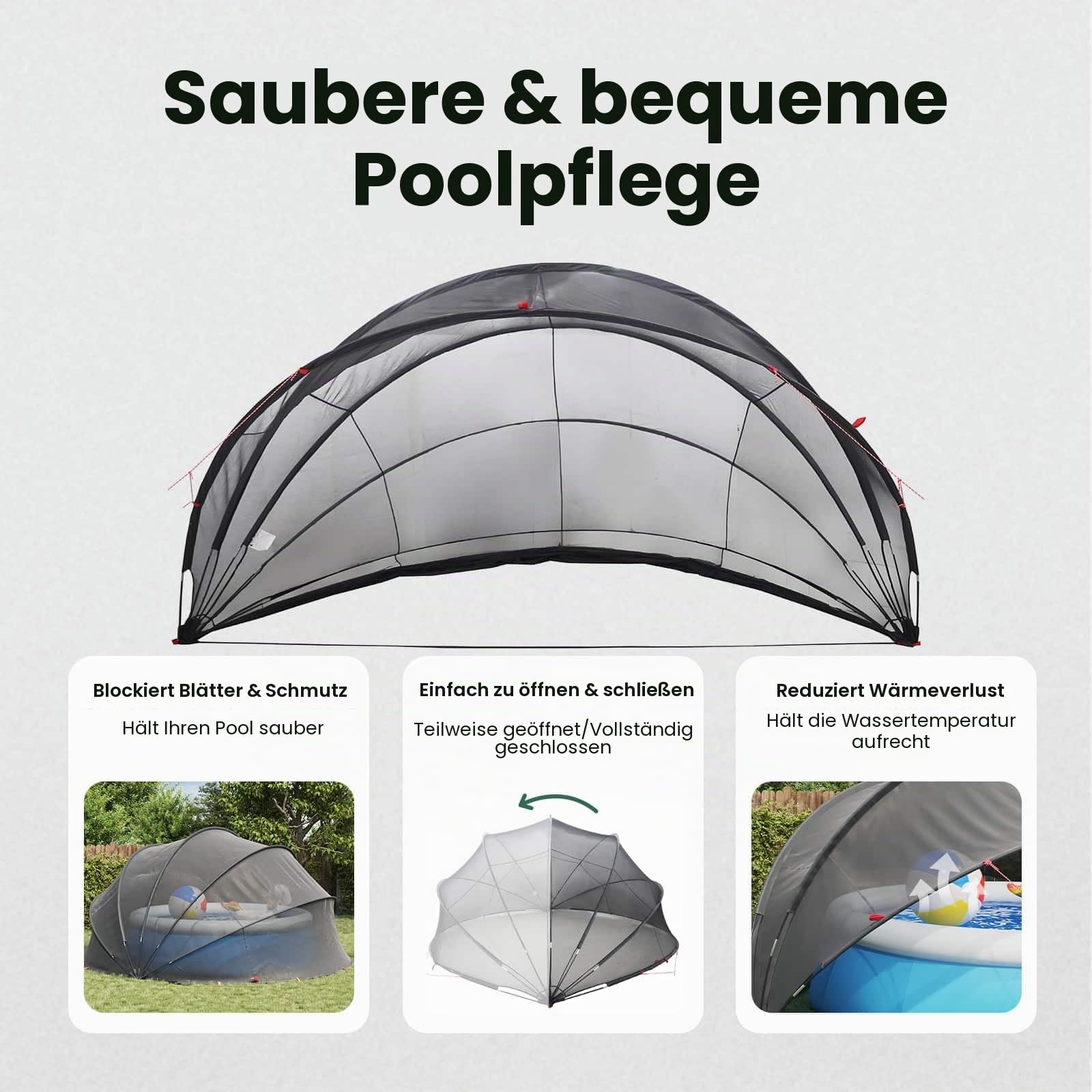 vidaXL Pool-Dome Pool-Einfassung Poolunterstand Outdoor Kuppel Zubehör