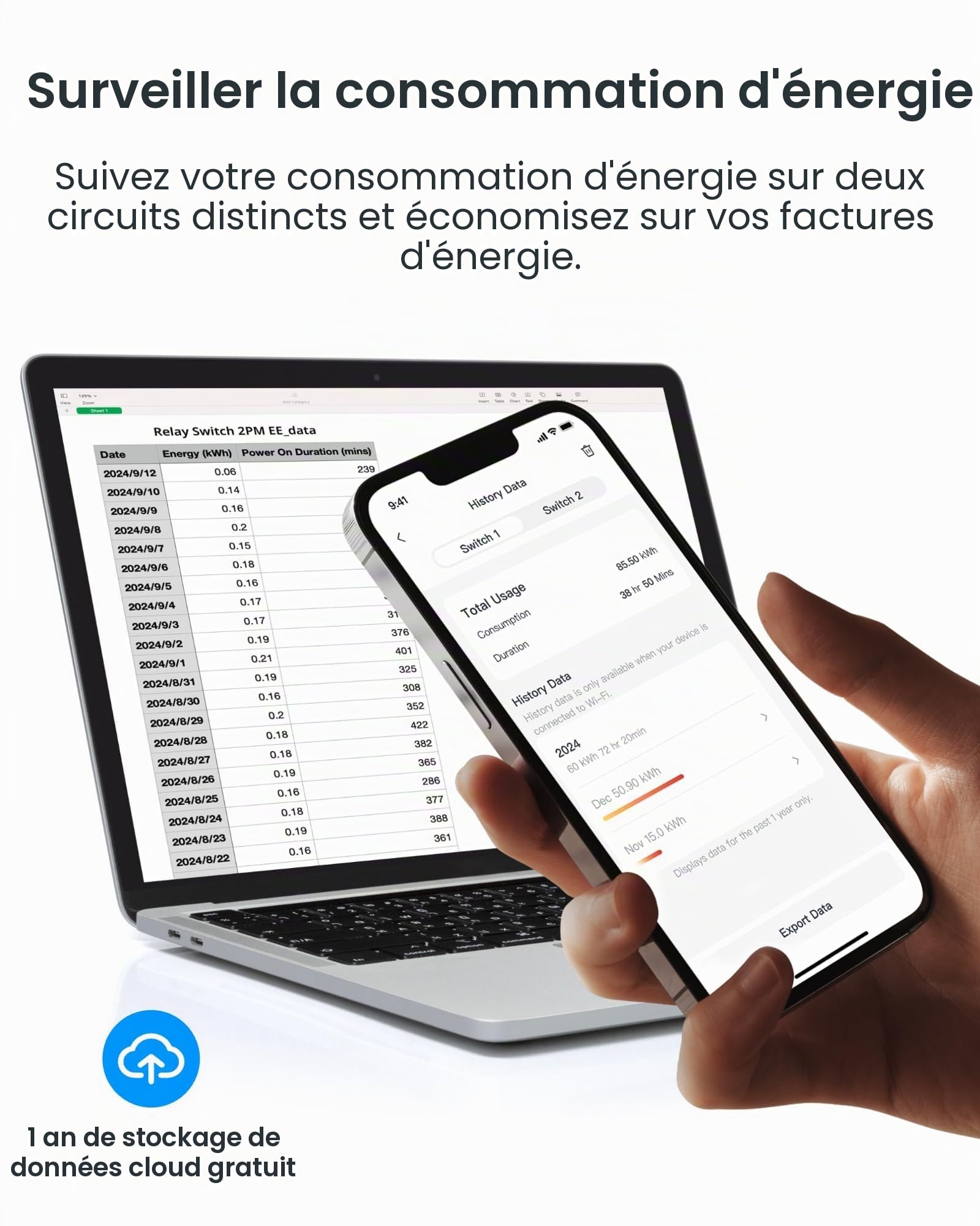 SwitchBot Commutateur WiFi 2PM compatible avec Alexa/Apple Home/Google Home, module relais avec répéteur Bluetooth et contact à sec, Wi-Fi 2,4 GHz, 16 A (4 pièces)