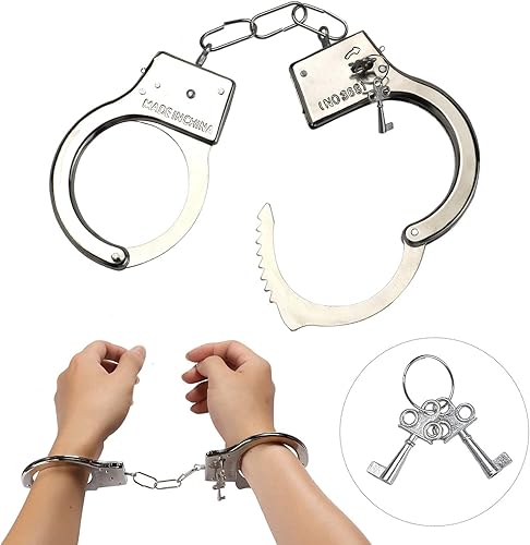 Miniatura 2 de Beelittle Accesorios de disfraz de policía, sombrero, esposas, insignia de policía, policía, Swat, FBI Cosplay