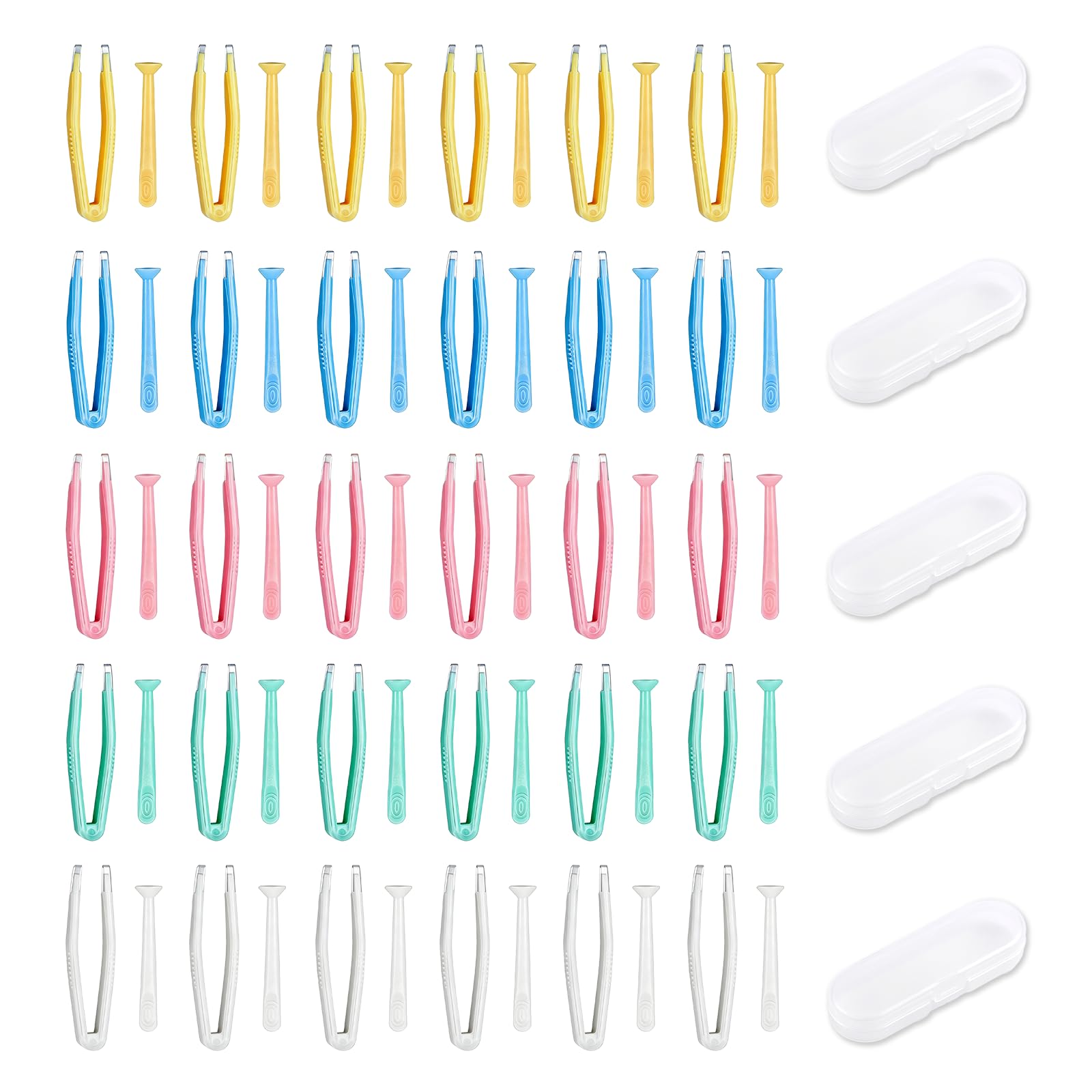 Photo 1 of VZYUVY 30 Pack Soft Contact Lens Remover Tool, Portable Eye Contacts Applicator Set with Tweezers and Inserter