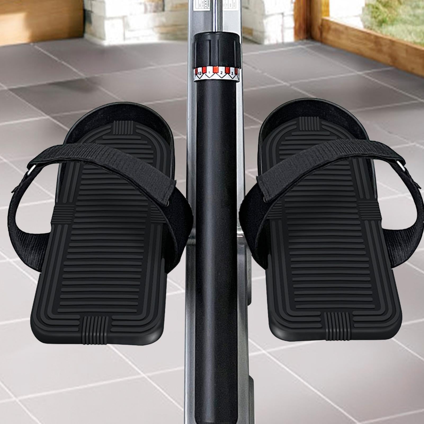 Rowing Machine Pedals, Elliptical Foot Footrests, Adjustable Replacement Parts, Practical Leg Training Steppers, (0.55 Inches), Ideal for Fitness Machines