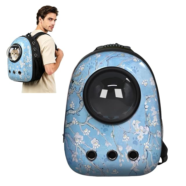 PETCUTE Mochila para Transporte de Mascotas,Transpirable Mochila Transportín Perro con Correa de Hombro…