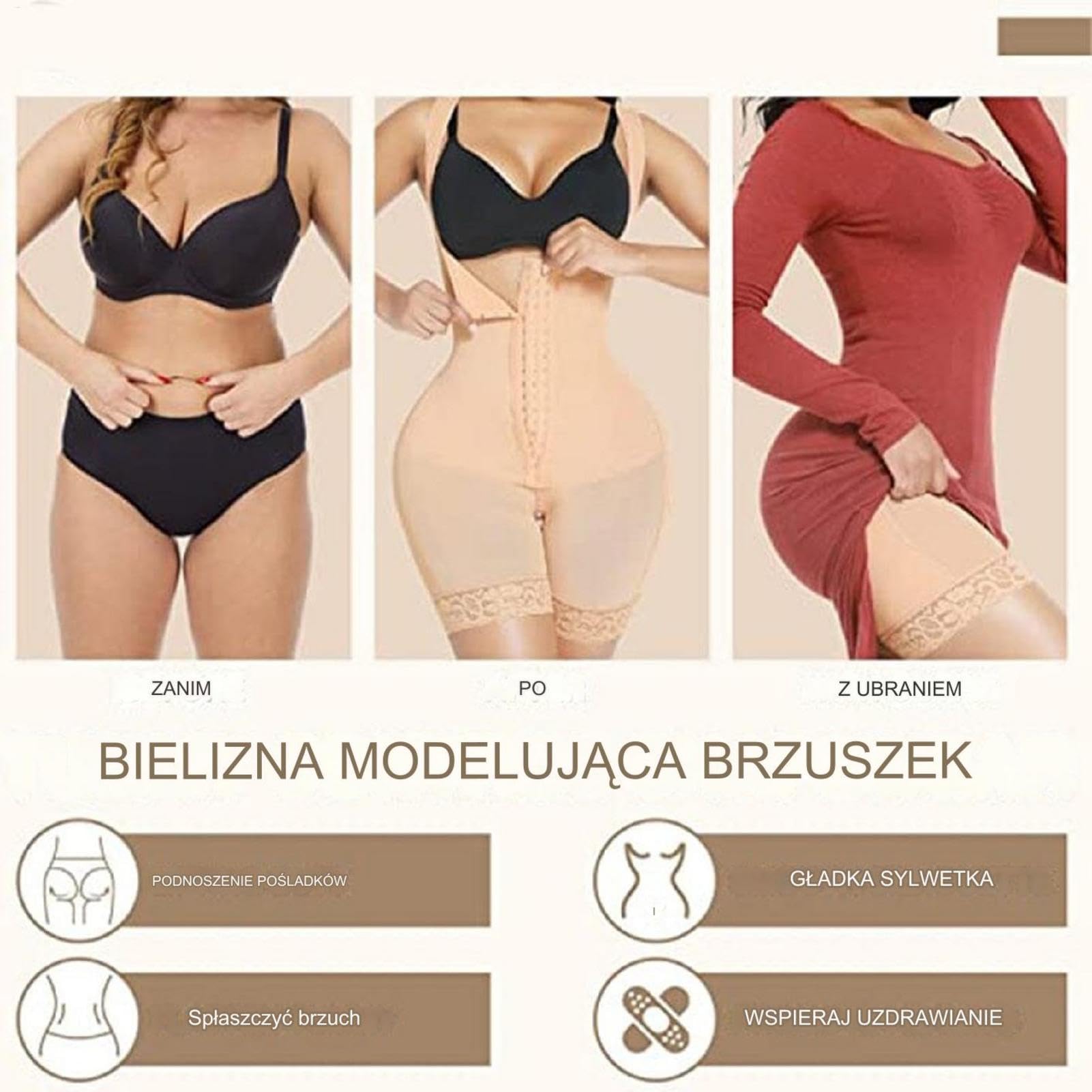 Body Shapewear, Body modeluj?ce dla kobiet - Urz?dzenie do modelowania sylwetki,Body do ?owy uda Kompresja Lekka odzie? modeluj?ca sylwetk? dla doros?ych kobiet
