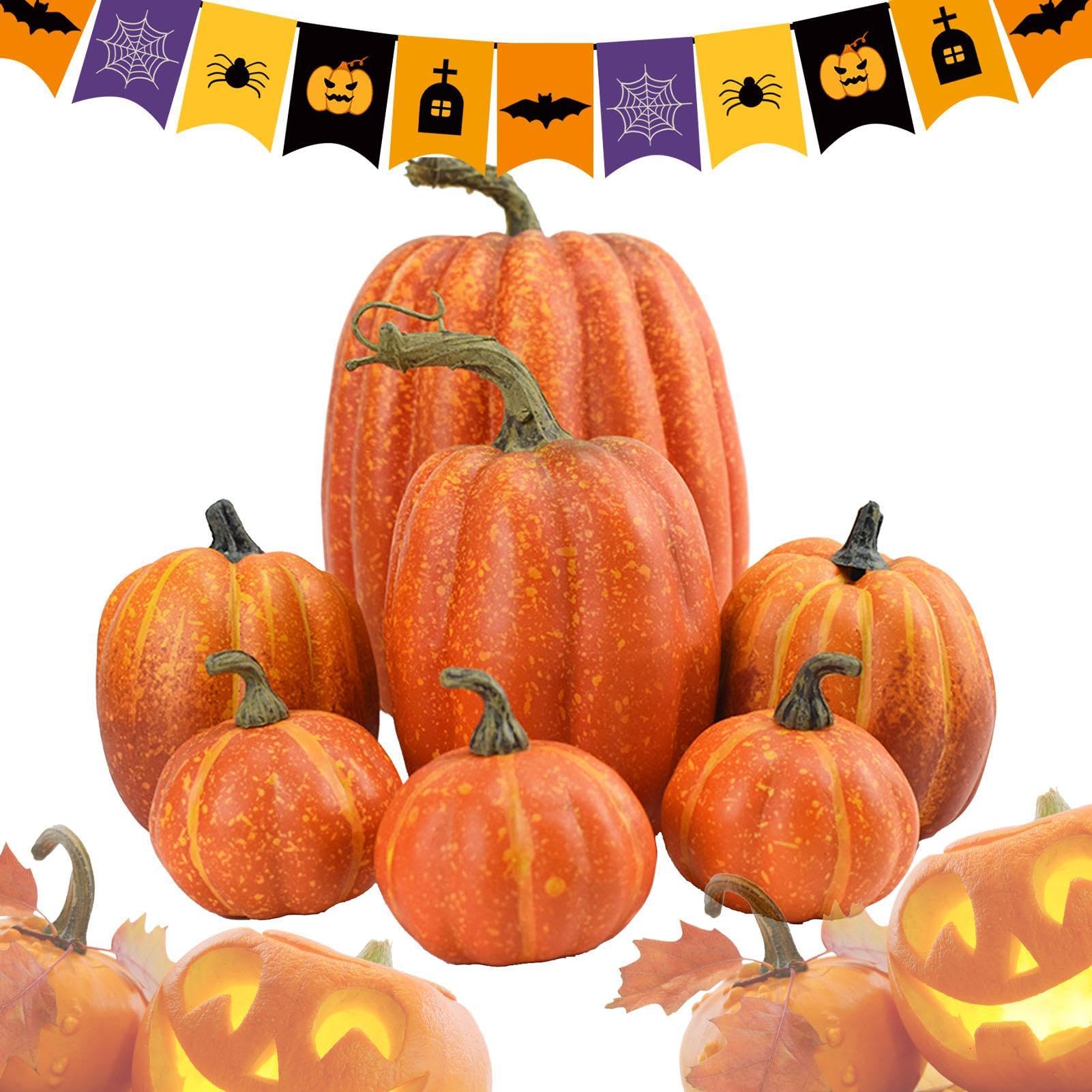 Sztuczne Dynie Dekoracyjne Halloweenowe Dynie Z Pianki W Różnych Rozmiarach | Sztucznych Warzyw Jesiennych Do Wnętrz Na Święto Dziękczynienia, Halloween, Przyjęcia, Dom, Festyny, Jesień, Stó